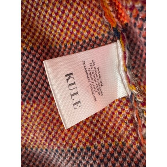 New KULE Capucine Cardigan Sweater Multicolor Check Size M Cahsmere Blend - Picture 6 of 7